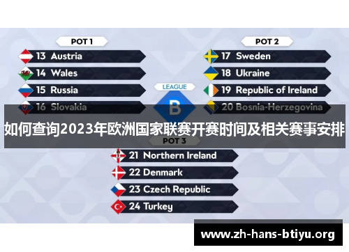 如何查询2023年欧洲国家联赛开赛时间及相关赛事安排 如何查询2023年欧洲国家联赛开赛时间及相关赛事安排
